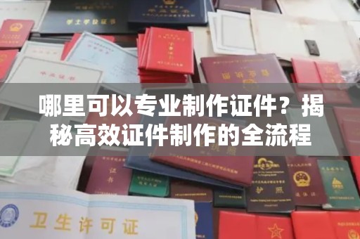 海城哪里可以专业制作证件？揭秘高效证件制作的全流程